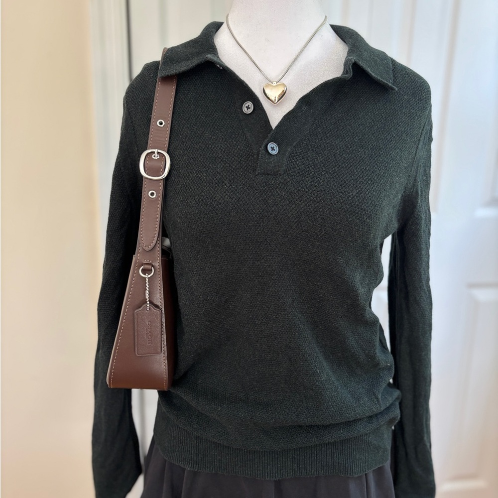 Abercrombie & Fitch Forest Green V-Neck Sweater